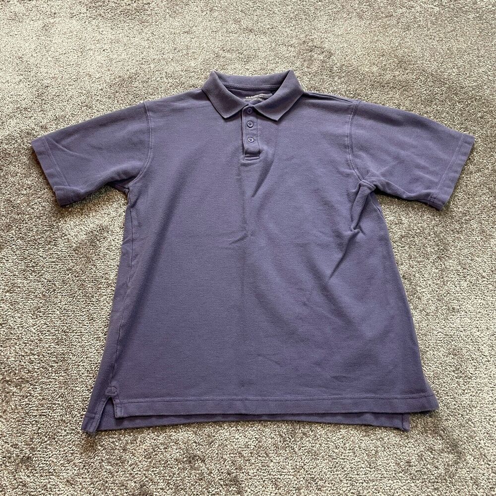 Cherokee Washed Polo shirt Womens XL Light Purple Cotton Collared Rugby Golf